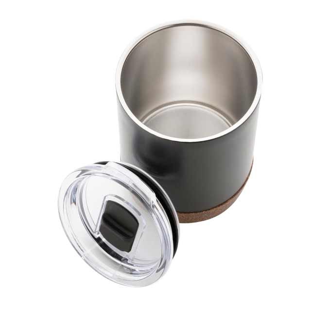 GOUDA - Hans Larsen Vacuum Mug With Cork Base - Black - Image 12