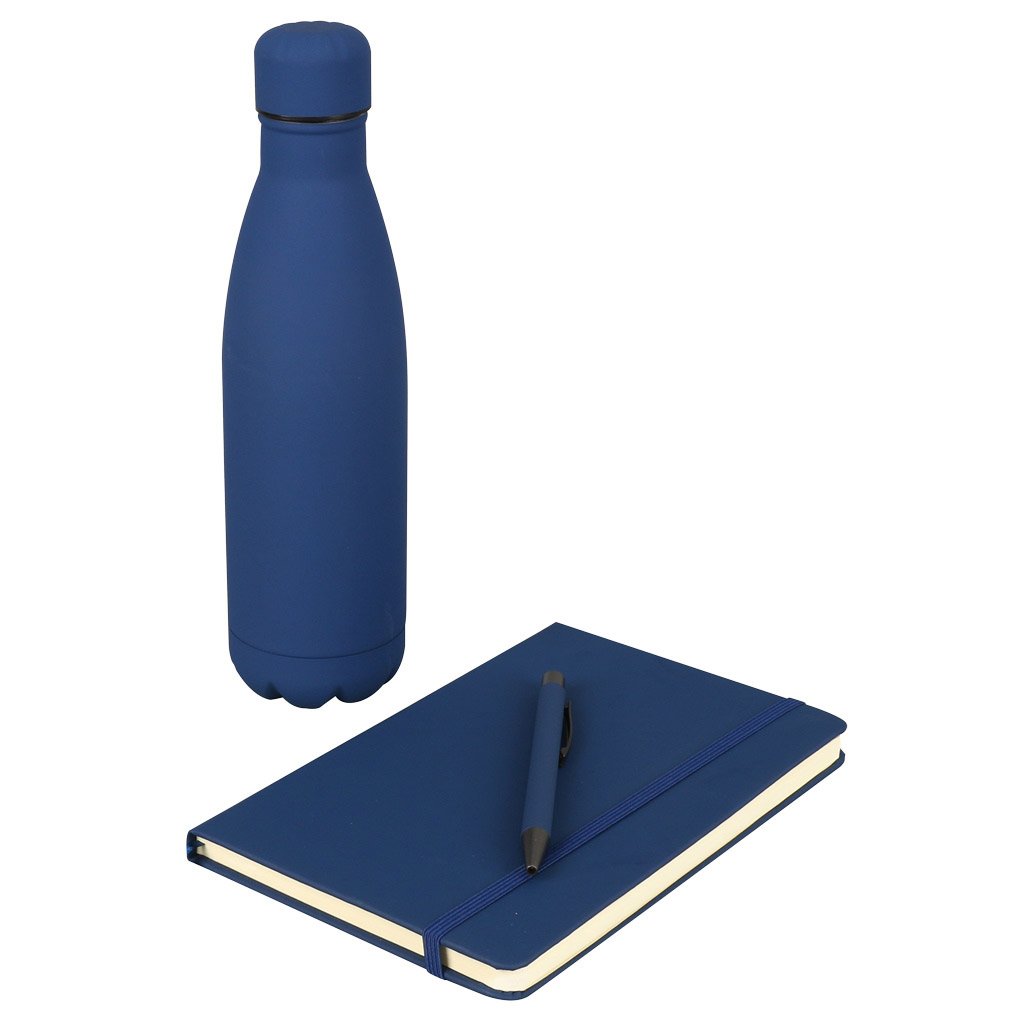 LAUTA - Giftology Set of Stainless Bottle, Notebook and Pen - Blue - Image 11