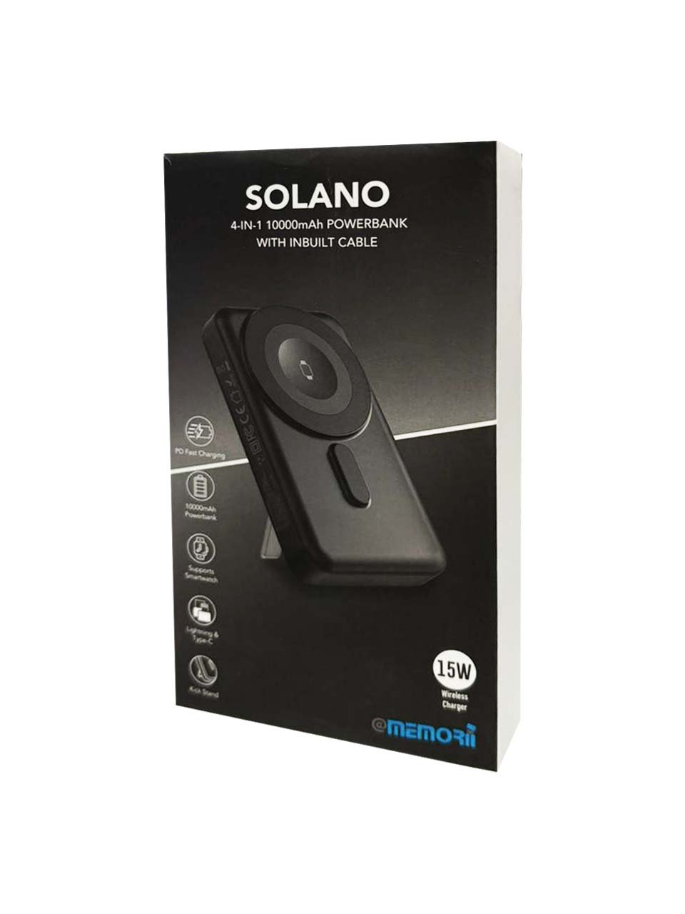 SOLANO - @memorii 10000mAh Mag Wireless Powerbank with Inbuilt Cables - Image 30