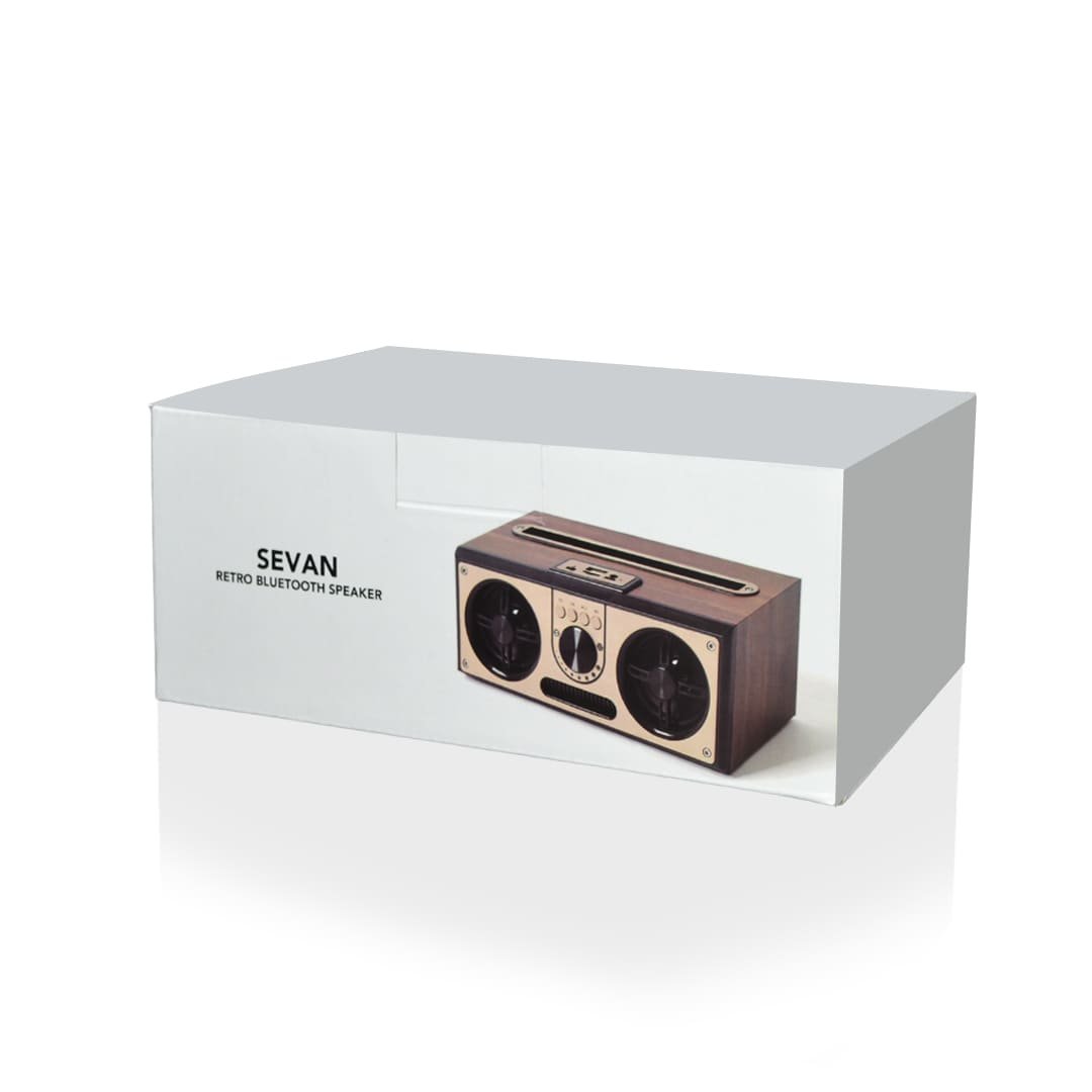 SEVAN - Giftology Retro Wood 20W Bluetooth Speaker with FM - Image 7