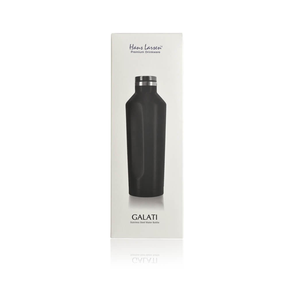 GALATI - Hans Larsen Stainless Steel Water Bottle - Black - Image 6