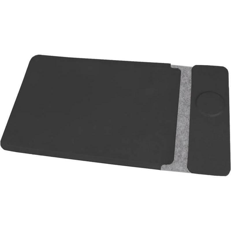 CAMDEN - Giftology 14" Felt Laptop Sleeve With 15W Magnetic Charger - Black - Image 15