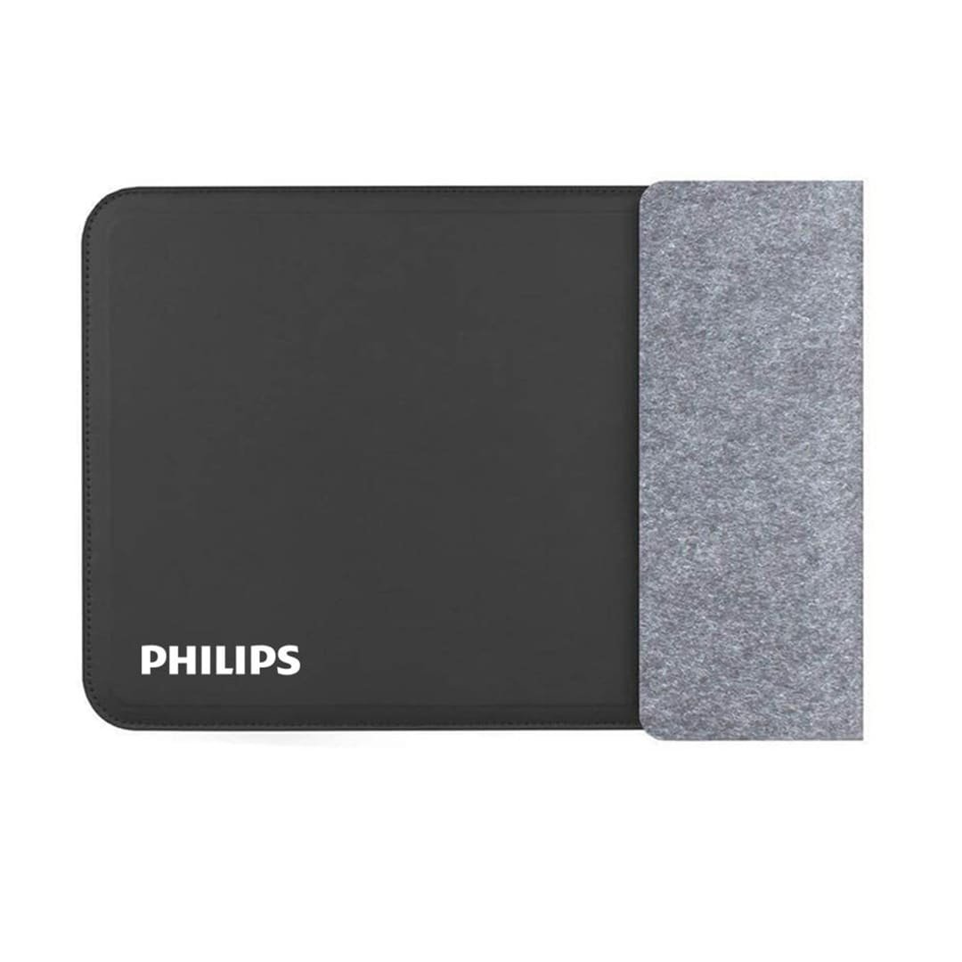 CAMDEN - Giftology 14" Felt Laptop Sleeve With 15W Magnetic Charger - Black - Image 16