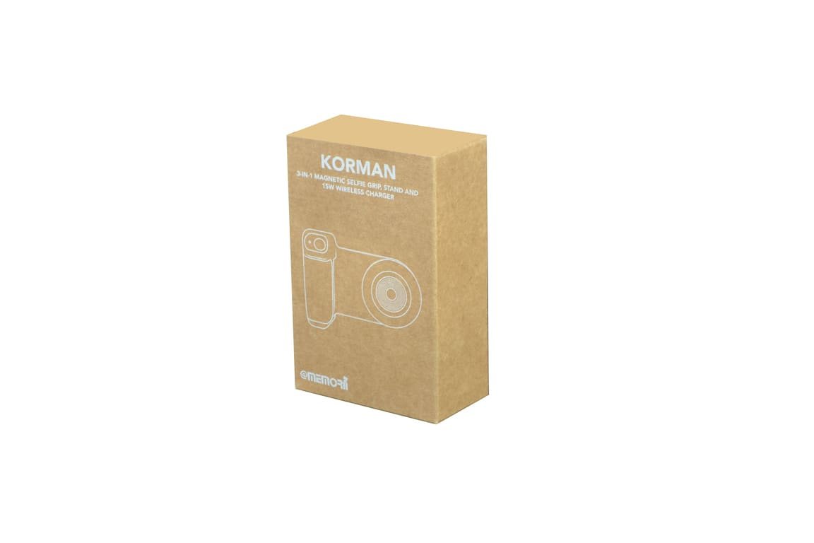 KORMAN - @memorii® Magnetic Phone Stand with 15W Wireless Charging and Remote Shutter - Black - Image 18