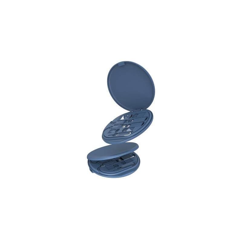 OSLO Mag - @memorii Recycled 15W Magnetic Wireless Charger Multicable Set - Blue - Image 17