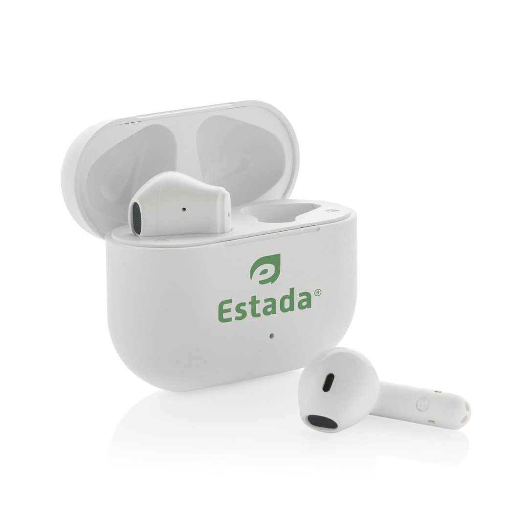 TUNEVO RCS recycled plastic wireless earbuds - White - Image 16
