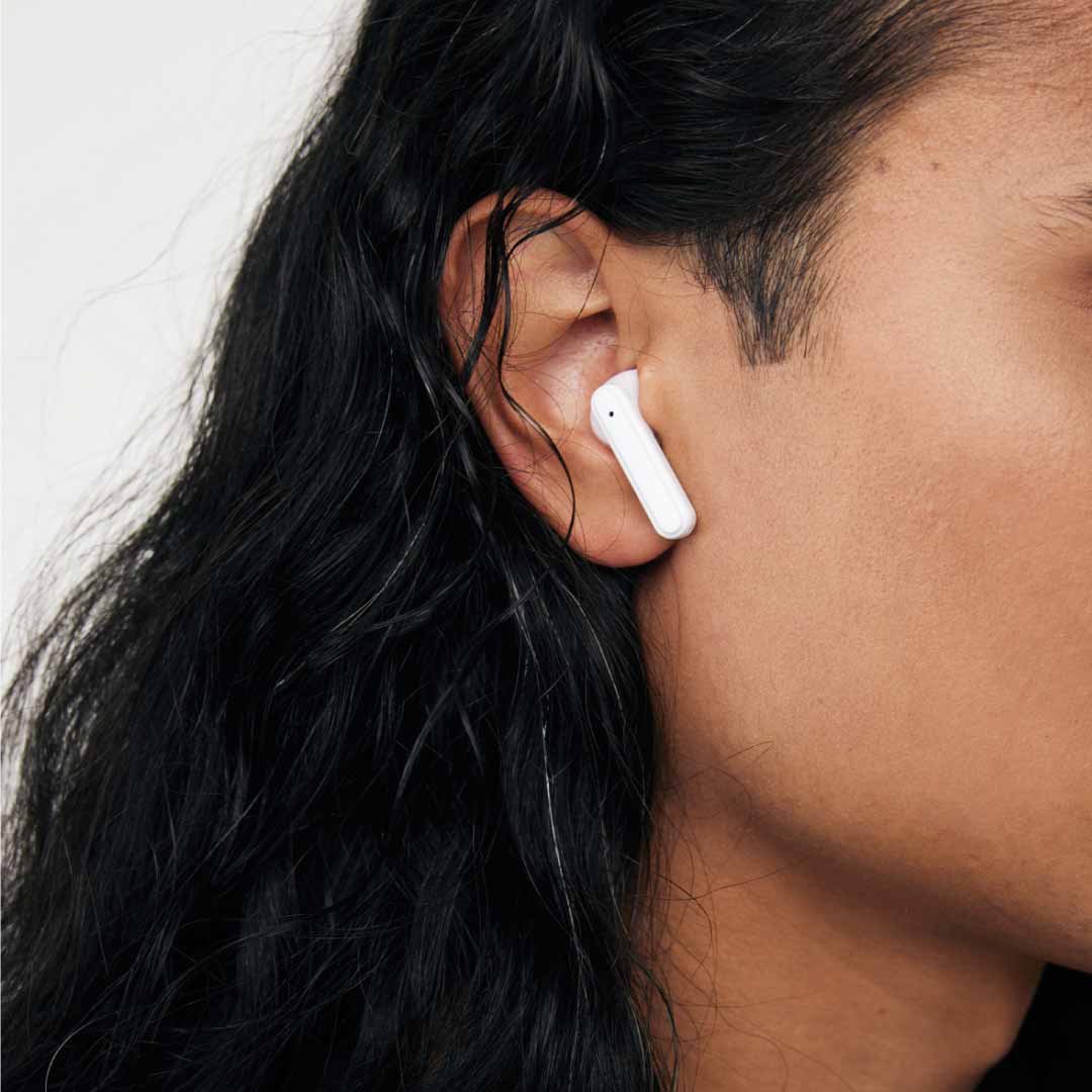 TUNEVO RCS recycled plastic wireless earbuds - White - Image 18