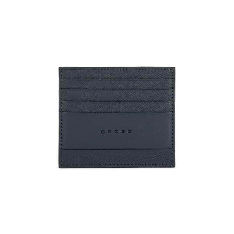 CROSS Saffiano Leather 6CC Card Holder - Navy Blue - Image 8
