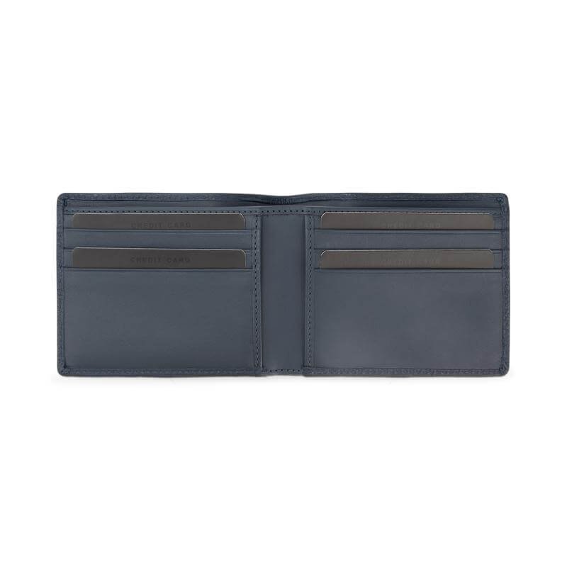 CROSS Pebble Leather 8CC Classic Fold Wallet - Navy Blue - Image 10