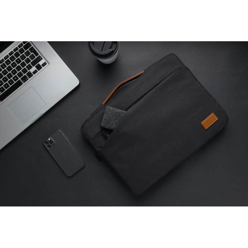 SALCEA - Santhome® 15" Laptop Sleeve - Black/Tan - Image 25