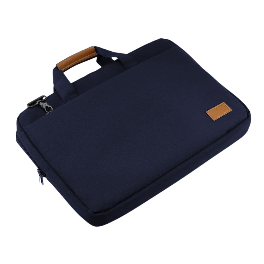 SLOTEN - Santhome® 15" Laptop Bag - Navy Blue/Tan - Image 15