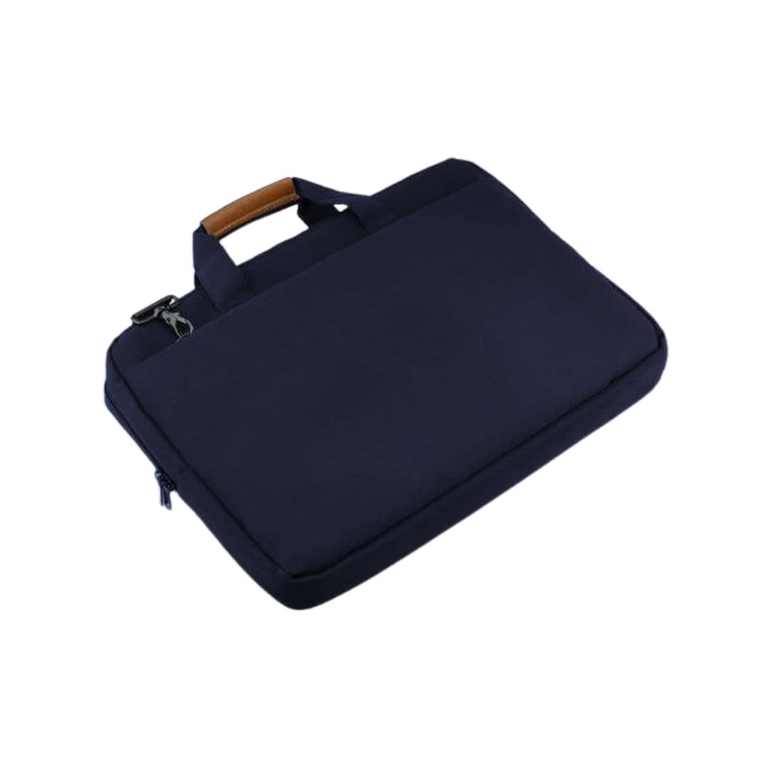 SLOTEN - Santhome® 15" Laptop Bag - Navy Blue/Tan - Image 18