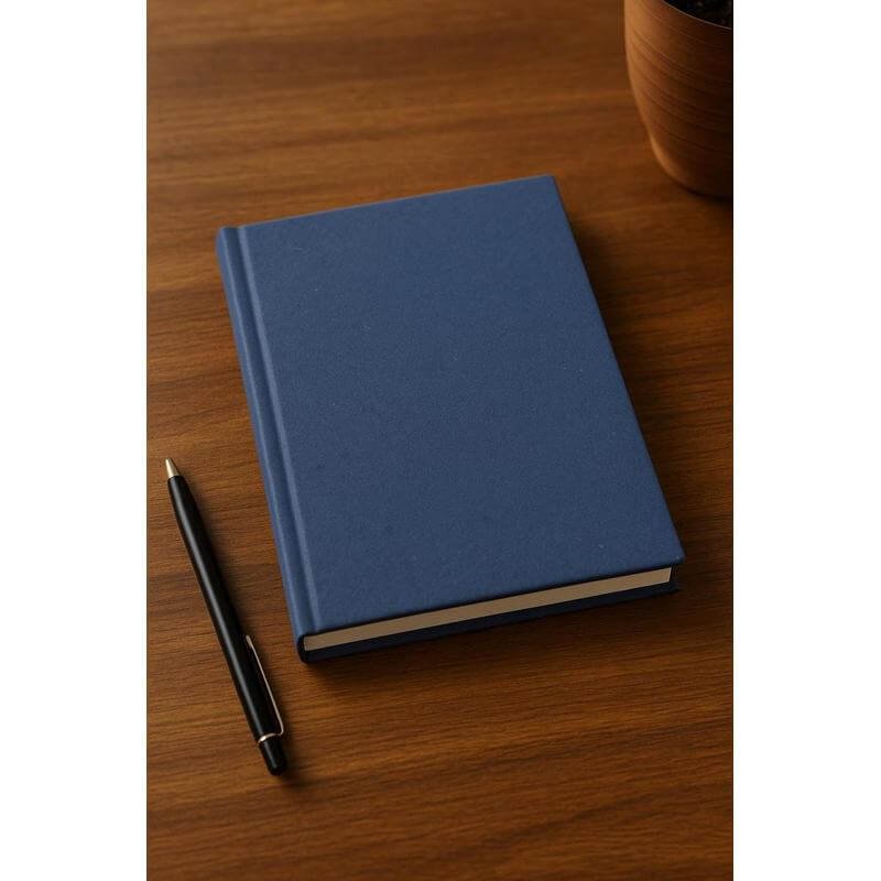 DALI - eco-neutral Denim Paper Cover A5 Notebook - Image 10