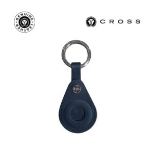 CROSS Leather Airtag Key Ring - Blue