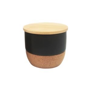 RAAHA - Arabic Oudh Scented Candle in Ceramic Holder with Bamboo Lid - Black