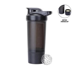 FINIQ - Giftology Protein Shaker Water Bottle with Cup - Black