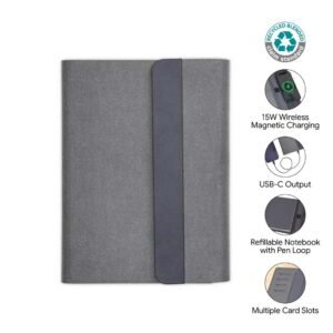 BERGMUND - Santhome 10000mAh Mag Wireless Powerbank Portfolio - Black