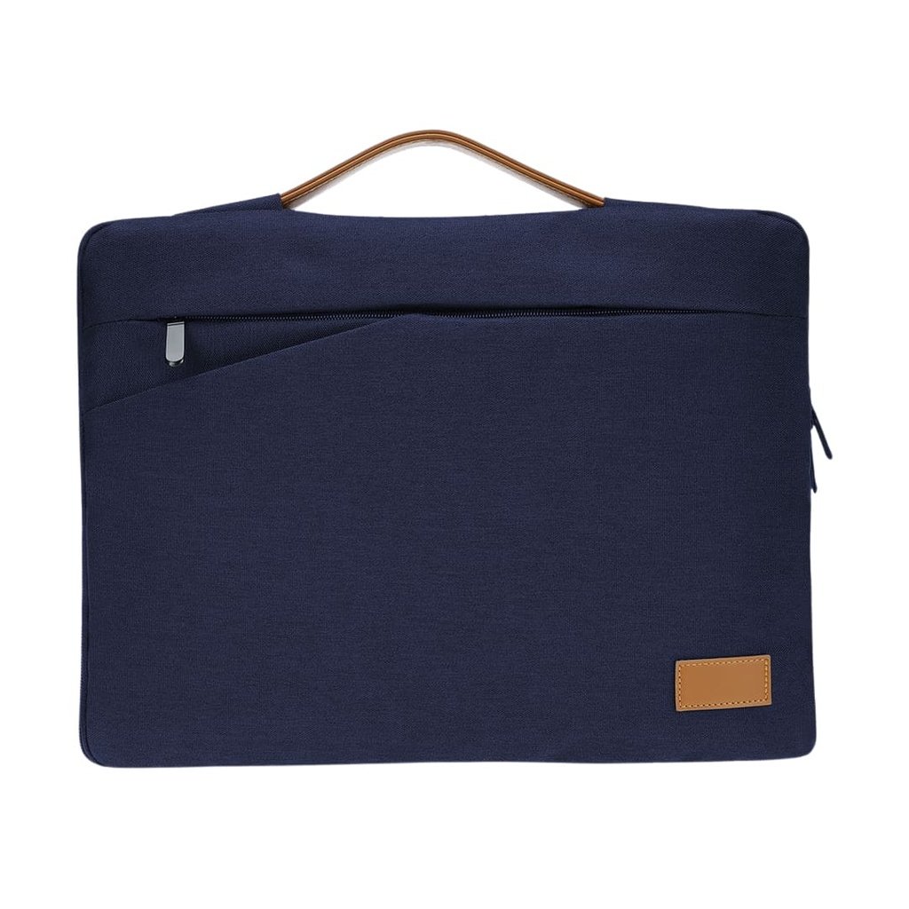 SALCEA - Santhome® 15" Laptop Sleeve - Navy Blue/Tan