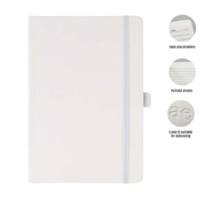 JURSI - Giftology A5 PU Notebook with Pen Loop - White