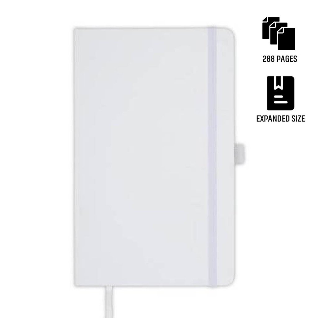 BARON - Santhome Expanded A5 Hard Cover Notebook - White