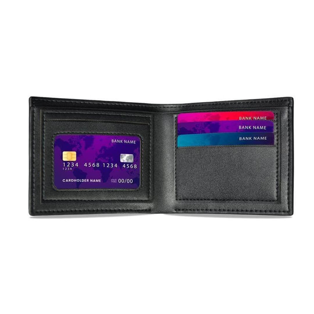 BIBURY - Set of Men's Wallet, Key Chain and Pen - Black - Image 5