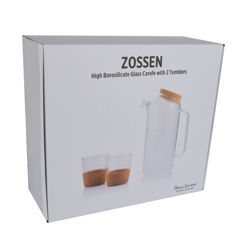 ZOSSEN - Hans Larsen Set of Glass Carafe with 2 Tumblers - Image 3