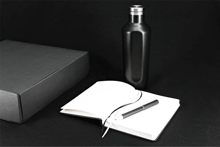 ARGAKI - SANTHOME Gift Set- SS Bottle, Notebook and Pen - Image 5