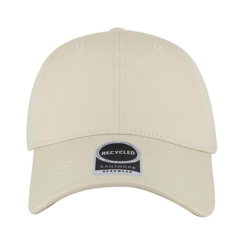 FLEX - Santhome Recycled 6 Panel Relaxed Fit Cap - Beige - Image 2