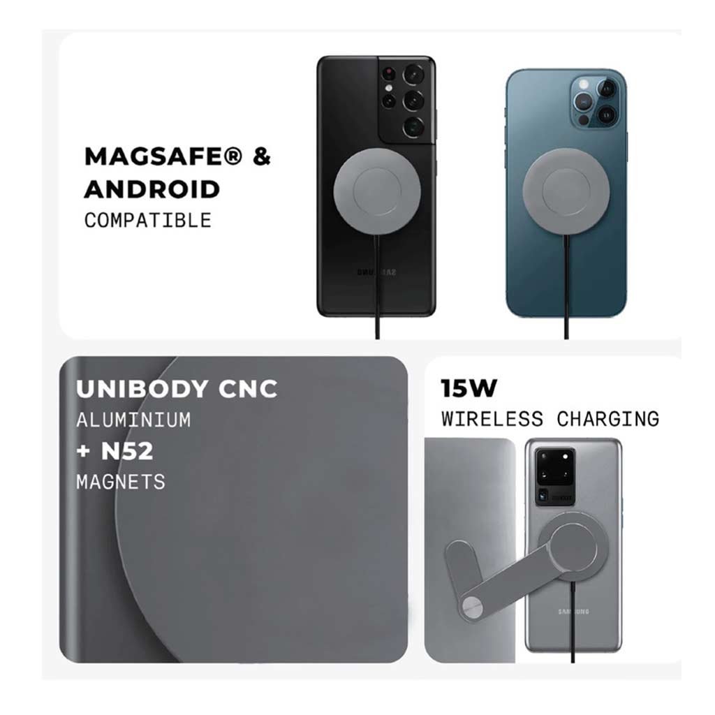 RADLIN - @memorii Set of Laptop Stand, Magnetic Phone Mount and Wireless Charger - Image 2