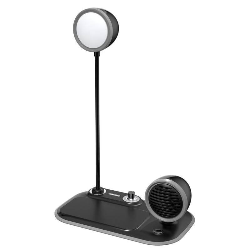 VEERE - @memorii 3 in 1 Wireless Charger Lamp with Speaker - Black - Image 4