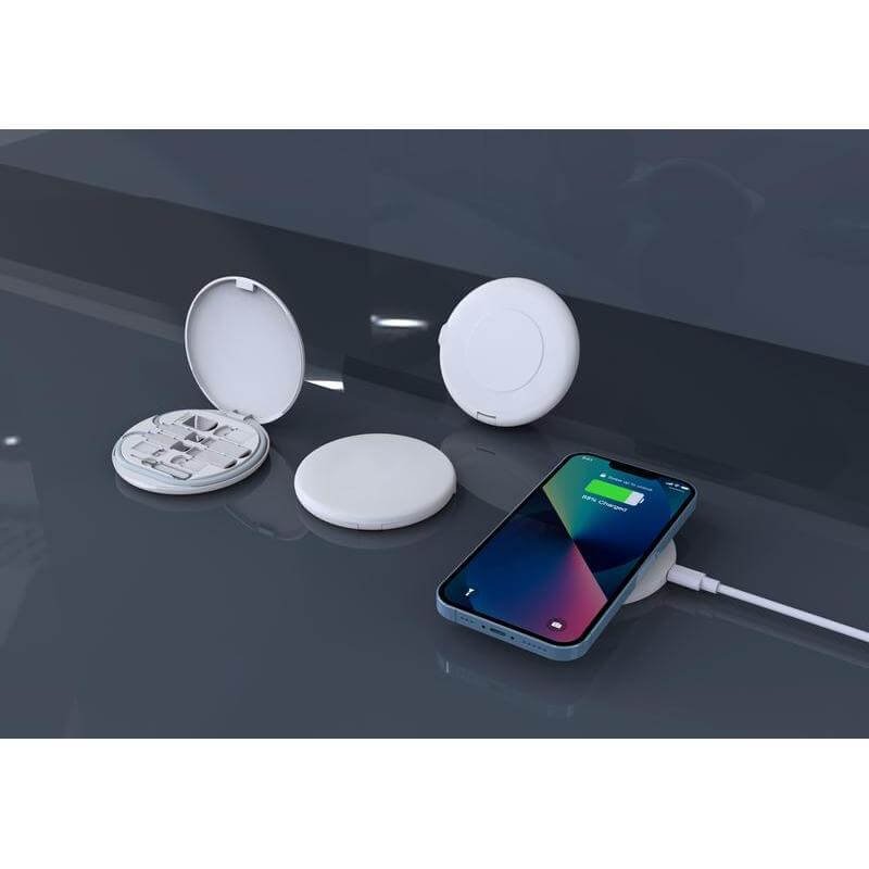 OSLO - @memorii Recycled 15W Wireless Charger Multi - Cable Set - Black - Image 7
