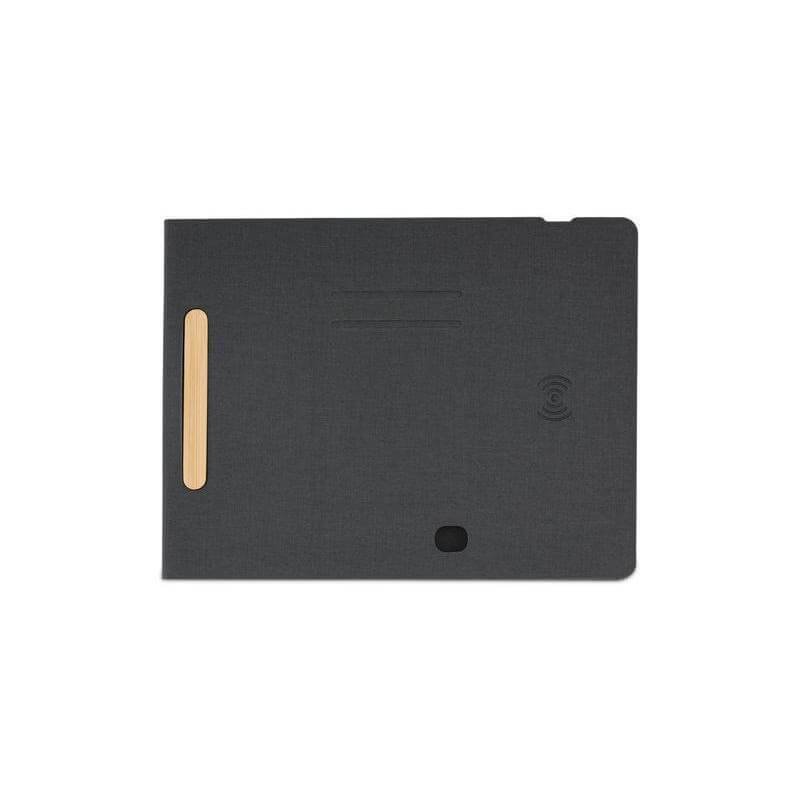 BLACE - CHANGE ZERO Recycled PU 15W Wireless Mousepad & Desk Organizer - Black - Image 2