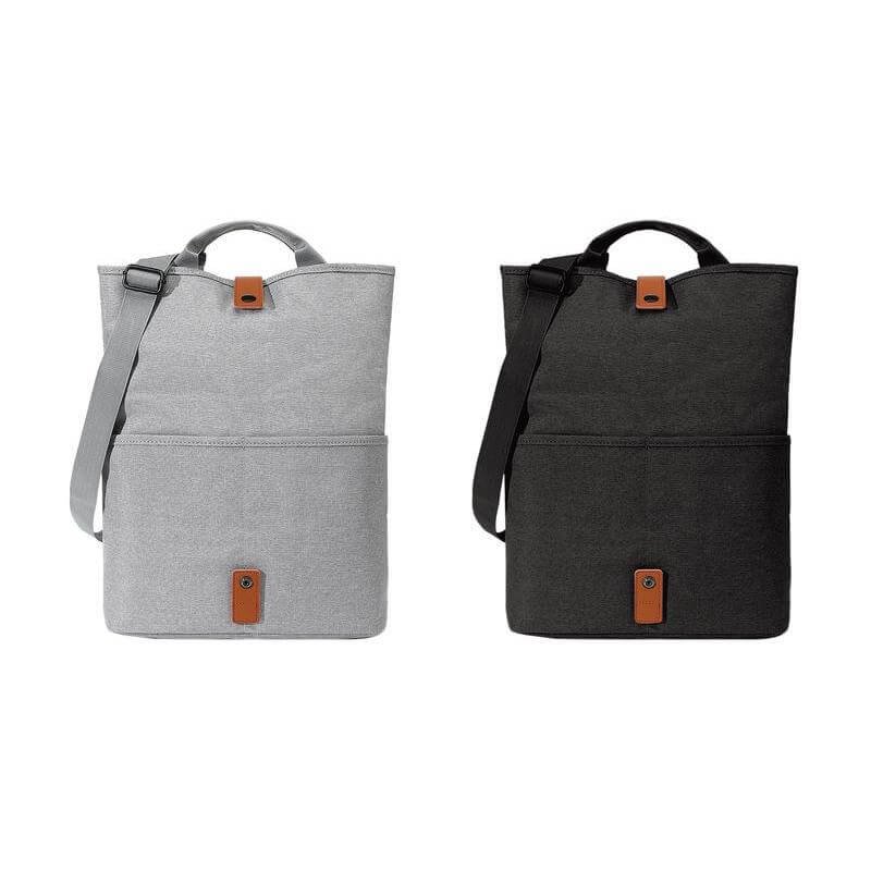 LORETTO - SANTHOME 2-in-1 Messenger & Tote Bag - Light Grey - Image 5