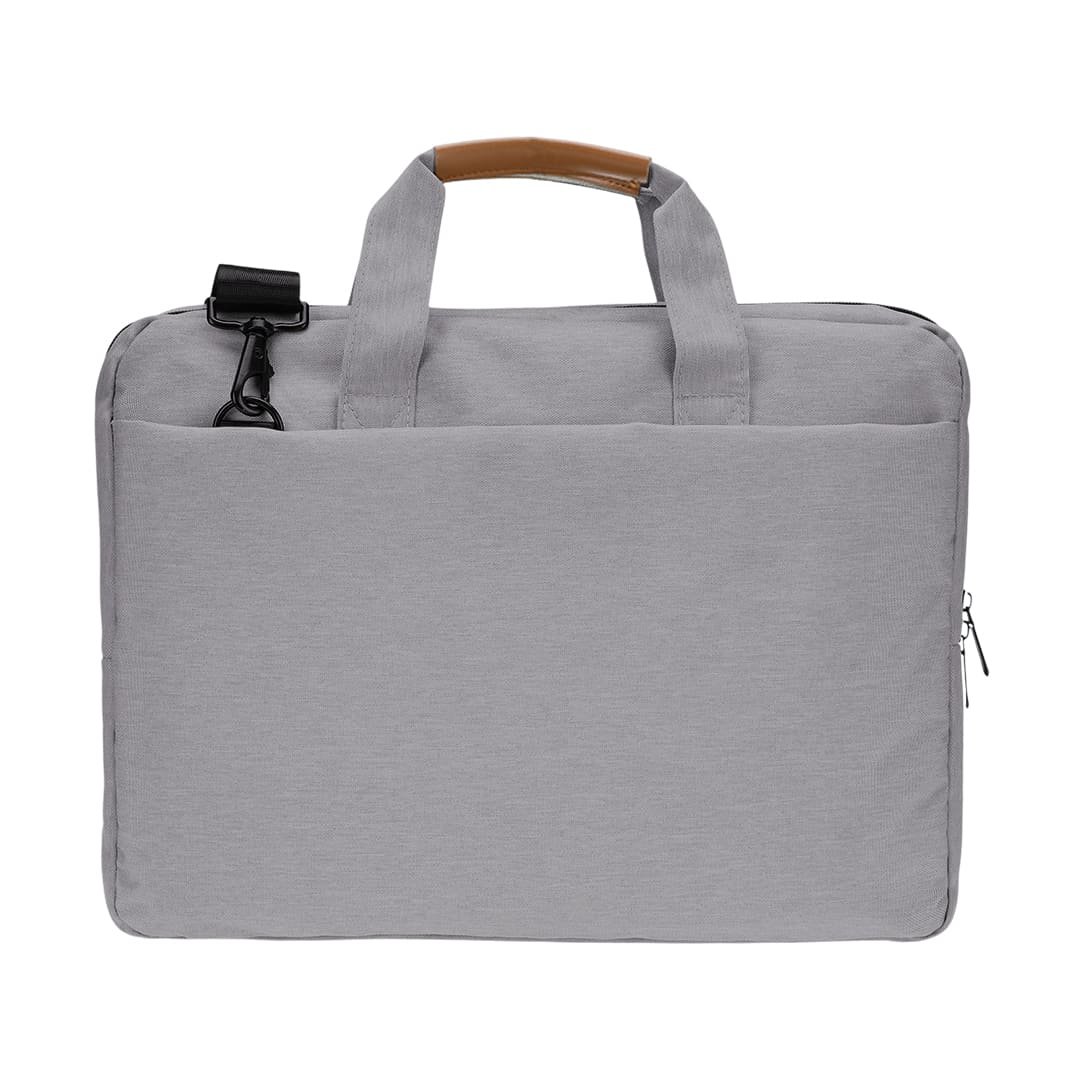 SLOTEN - Santhome® 15" Laptop Bag - Grey/Tan - Image 3