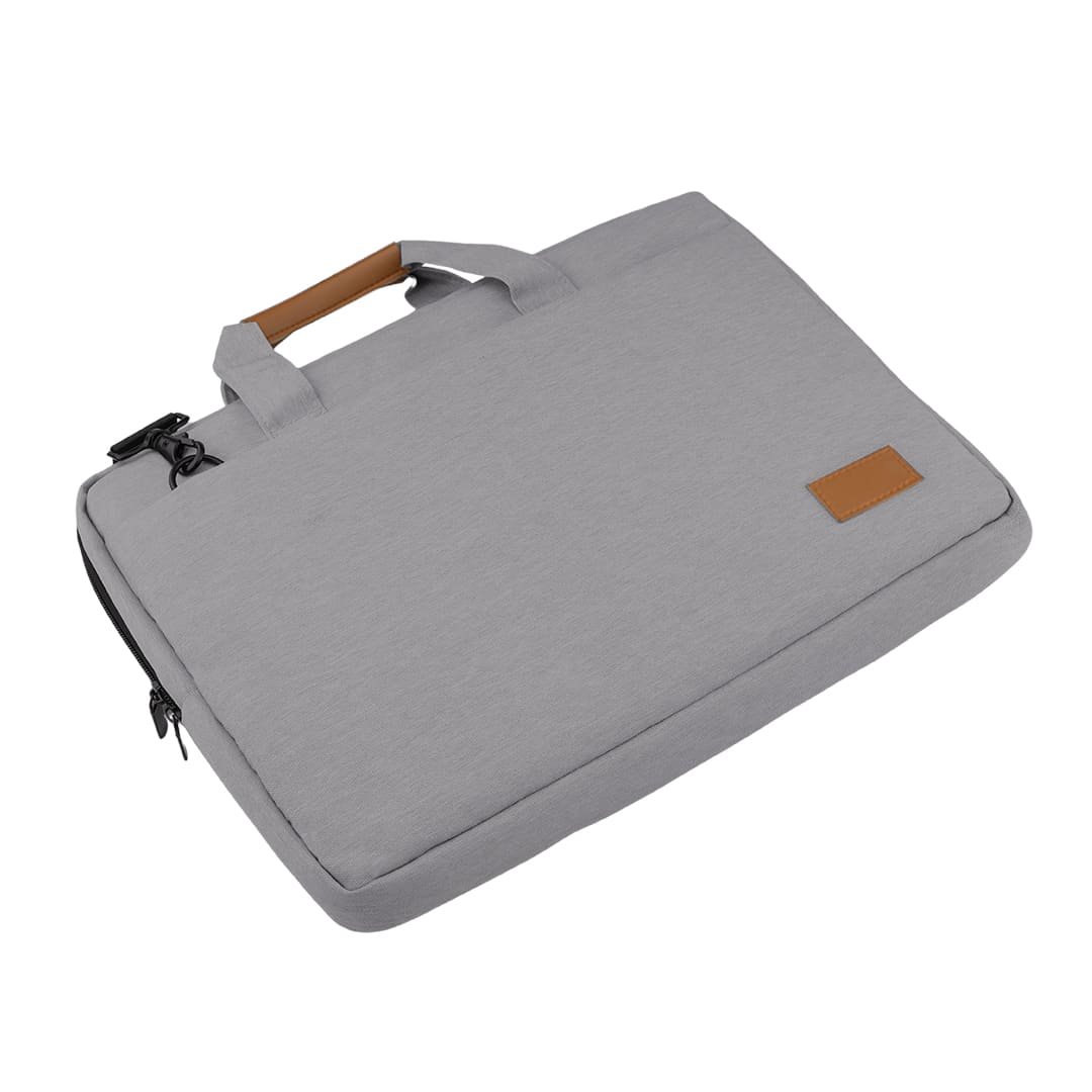 SLOTEN - Santhome® 15" Laptop Bag - Grey/Tan - Image 4