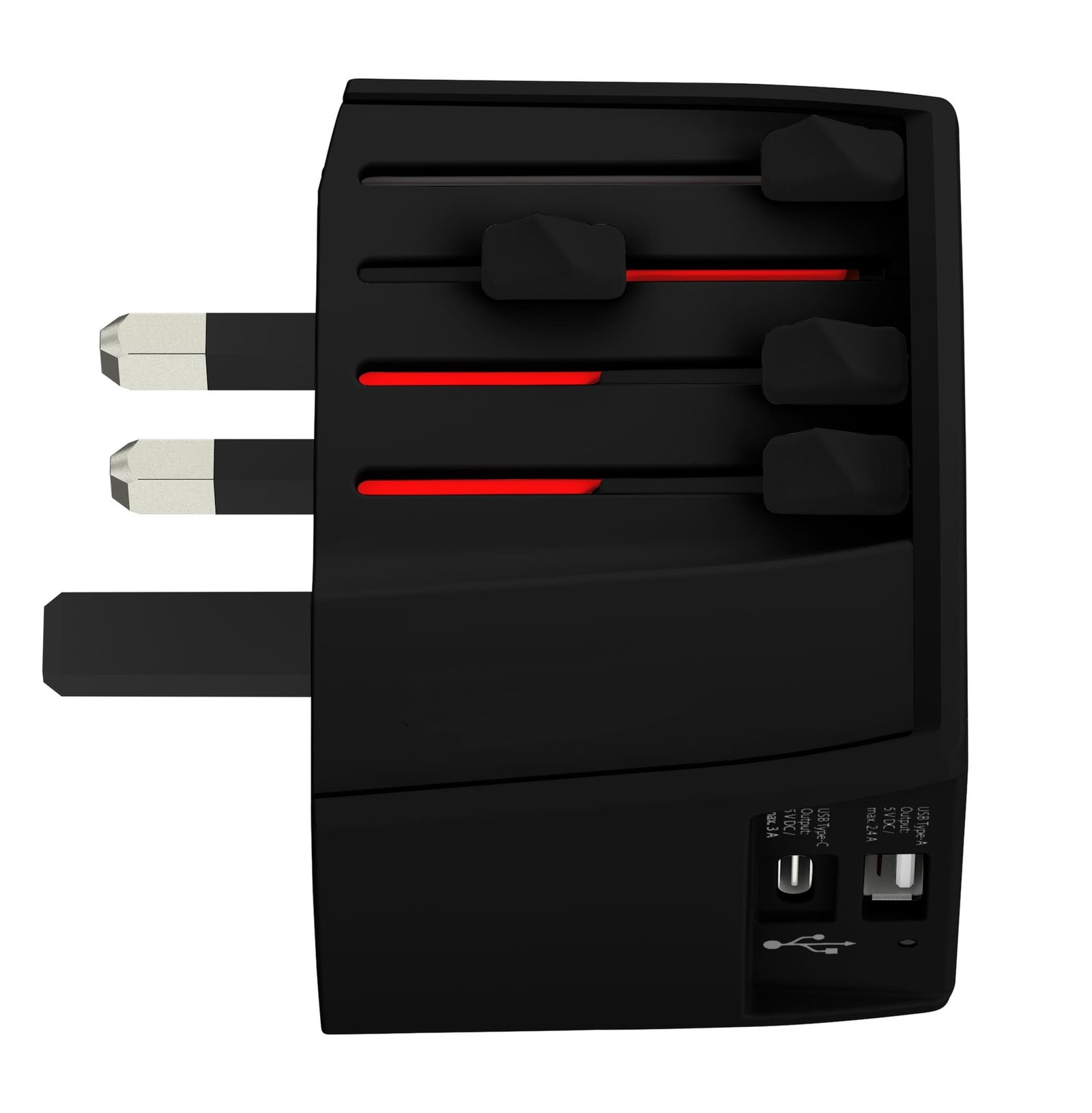 SKROSS World Travel Adapter MUV USB (AC) - USB & Type C ports - Black - Image 2