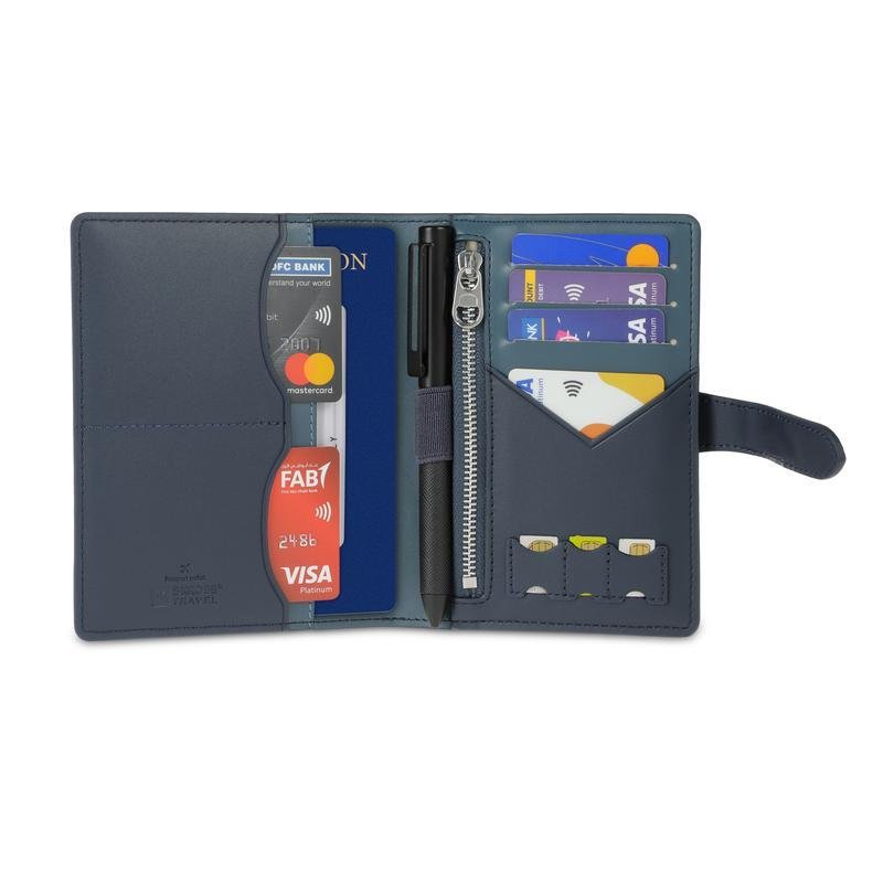 SKROSS Travel - Ambassador Passport Wallet - Blue - Image 6