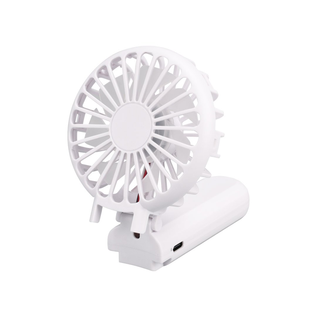ROTO - Rechargeable Handheld Fan with Foldable Desk Stand - White - Image 7