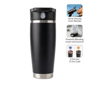 VitaJet - Hans Larsen Insulated Flip Portable Blender 600ml - Black