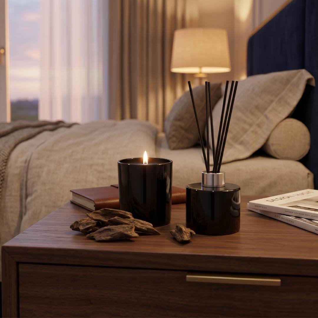 PROVENCE - Arabian Oud Scented Candle and Diffuser Set - Black - Image 5