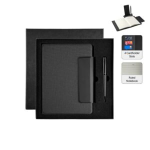 LUBECK - Santhome A5 PU Portfolio with Pen - Black