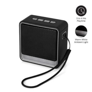 FELIX - @memorii Portable Wireless Speaker - Black / Silver