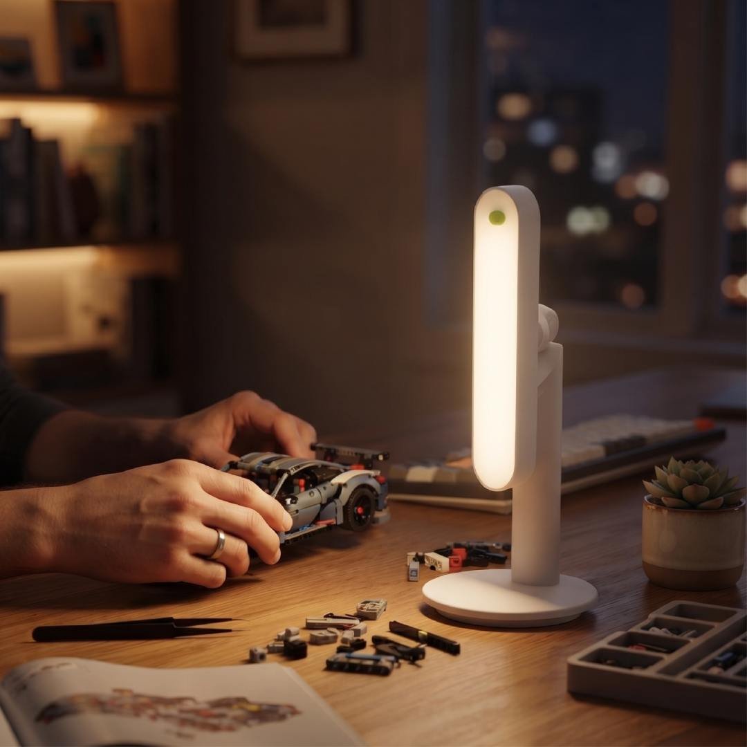 MINSK - @memorii 3 Colors Rechargeable Table Lamp - White - Image 5