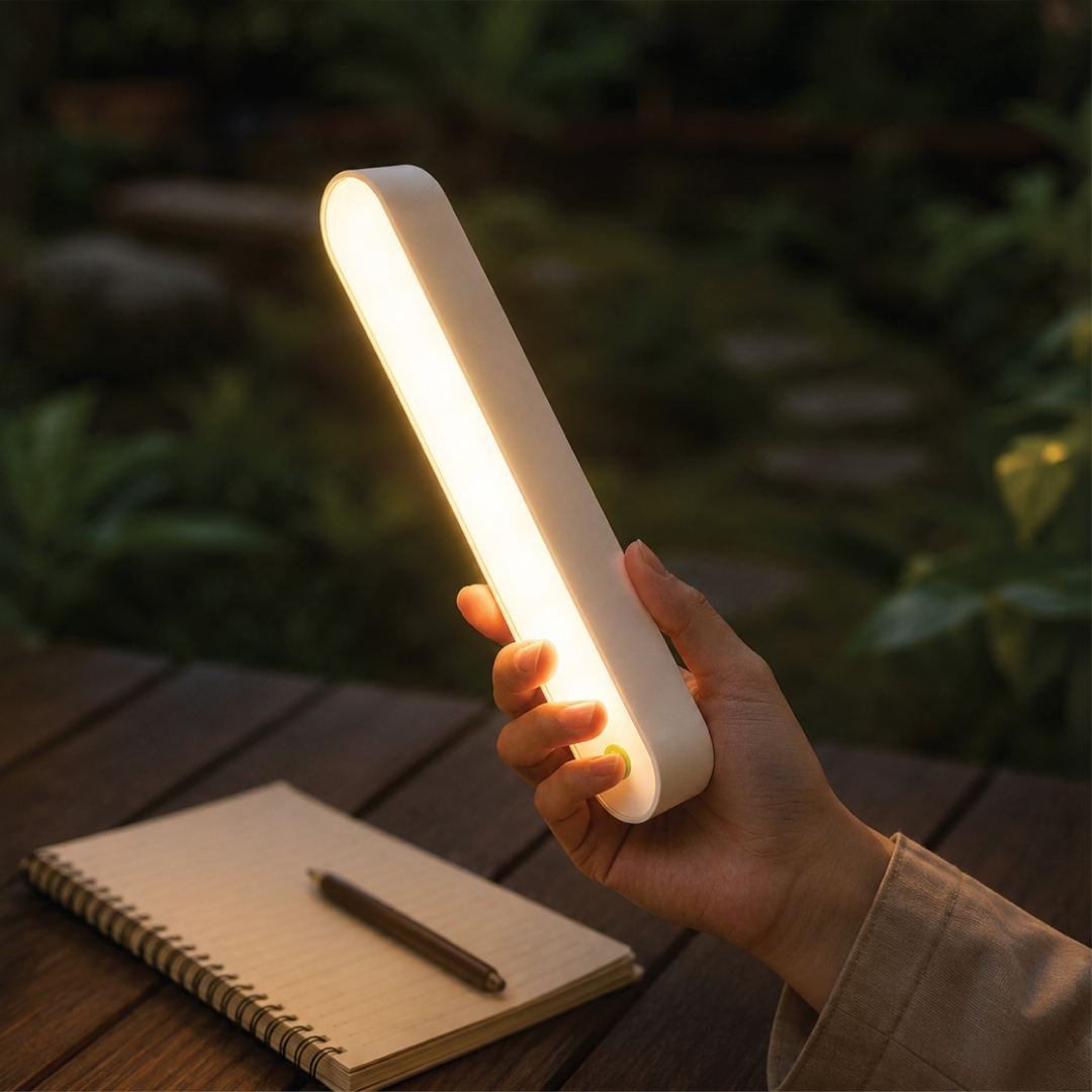 MINSK - @memorii 3 Colors Rechargeable Table Lamp - White - Image 6