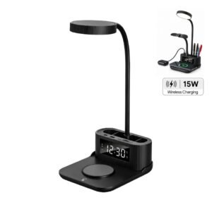 VELTRIX - Giftology 6-in-1 Multifunctional Desk Lamp - Black