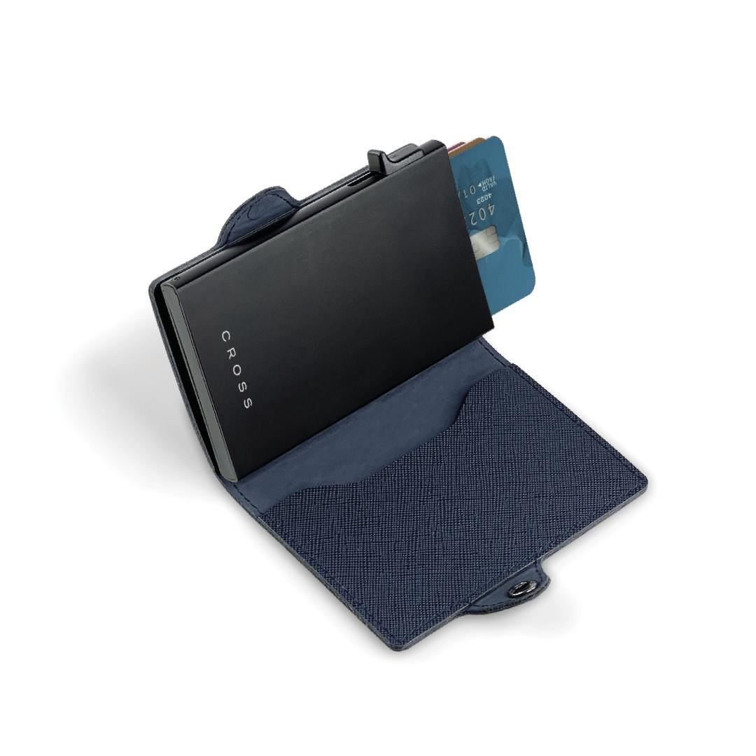 CROSS RFID Card Holder Wallet - Navy Blue - Image 4