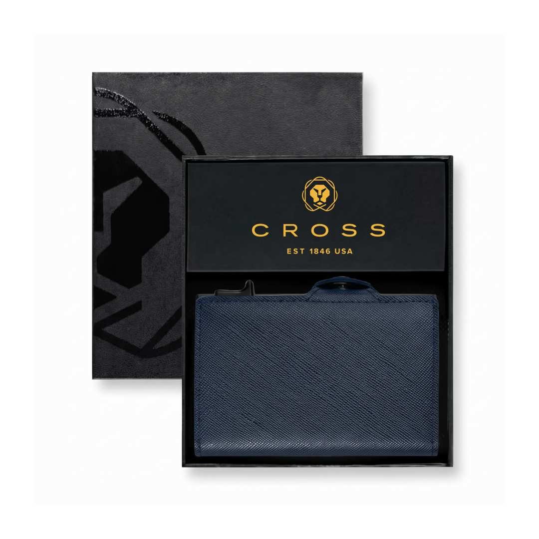 CROSS RFID Card Holder Wallet - Navy Blue - Image 7