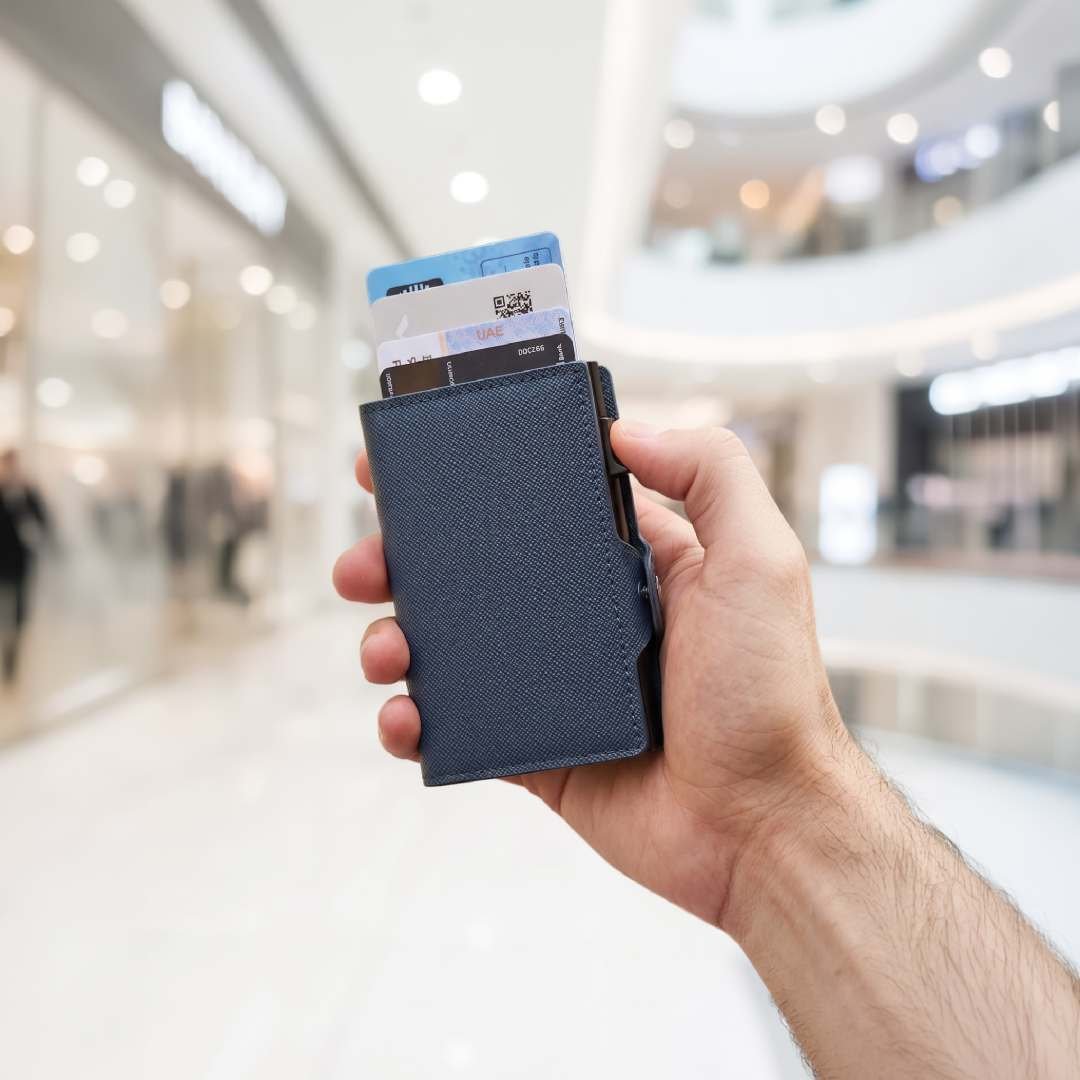 CROSS RFID Card Holder Wallet - Navy Blue - Image 8