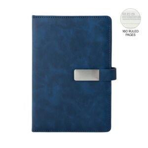 WINDSOR - Giftology A5 PU Magnet Closure Notebook - Blue