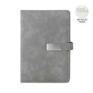 WINDSOR - Giftology A5 PU Magnet Closure Notebook - Grey